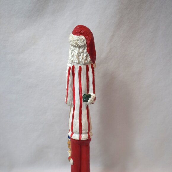 Vintage Resin Skinny Santa Claus Figure With Black Boots and Toys - Picture 5 of 11